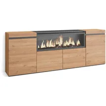SKRAUT HOME Sideboard 208 x 75 x 35 cm Mehrfarbig / Eiche