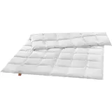 sleepling – Premium Luxus Daunendecke, Ganzjahresdecke, 155x220 cm, Steppbett, allergikergeeignet - Weiß