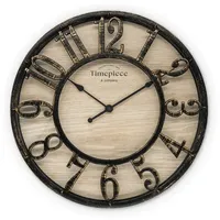 Wall-art K&L Wall Art große Vintage Wanduhr industrielle Landhaus