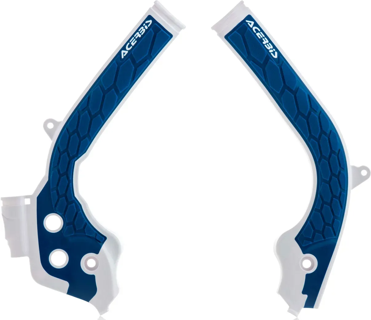 Acerbis 0021726 Husqvarna/KTM, Protection de cadre X-Grip - Blanc/Bleu