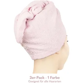 hammetex Turban-Handtuchset 2-tlg. rosa