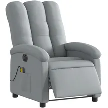 vidaXL Massagesessel Elektrisch 93 x 101 x 93 cm Hellgrau mit Fernbedienung