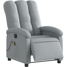 vidaXL Massagesessel Elektrisch 93 x 101 x 93 cm Hellgrau mit Fernbedienung