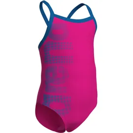 Arena Mädchen Badeanzug LOGO ONE PIECE 003605-680 110 - Freak Rose-Blue - 110
