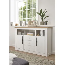 OTTO home Westminster S 150 x 96 x 41 cm Pinie Weiß / Wotan Eiche