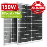 Solarmodul Solarpanel Bifacial Monokristallin 50W 100W 130W 150W 200W Watt 12V