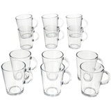 Ritzenhoff & Breker Latte-Macchiato-Glas Ritzenhoff Coredo 12x Teegläser mit Henkel 250ml H10,5cm, Glas weiß
