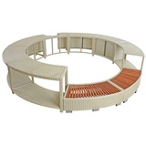 Whirlpool Umrandung Poolumrandung Poolverkleidung Rattan Rahmen Beige