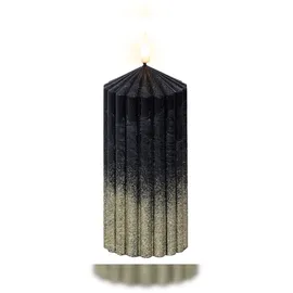 Lumineo LED Kerze 7 x 15 cm Schwarz / Warmweiß