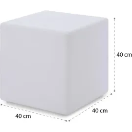 Blumfeldt Shinecube XL Leuchtwürfel 40x40x40cm 16 Farben-LED 4 Licht-Modi: weiß