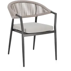 Gartenstuhl Millor aus Aluminium, Taupe / Anthrazit