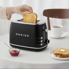 sweiss Vintage-Toaster GRS9 Schwarz