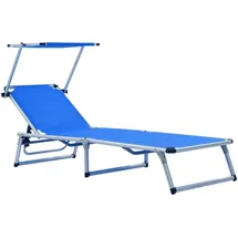 vidaXL Klappliege Gartenliegen-Set 186 x 58 x 105 cm Blau