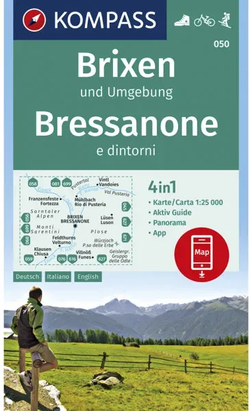 Kompass Karte Nr. 050 Brixen und Umgebung