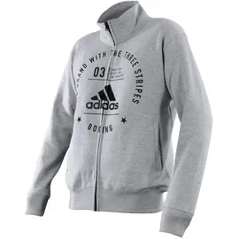 adidas Sweatjacke ADIDAS PERFORMANCE "Community Jacket “Boxing”" Gr. S, grau (grau, schwarz), Sweatjacken, Herren, S, Obermaterial: 100% Baumwolle, Sweatjacke