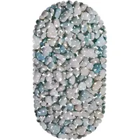 Relaxdays Badewannenmatte Steinoptik Anthrazit