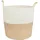 vidaXL Aufbewahrungskorb Beige und Weiß 43 x 43 x 38 cm