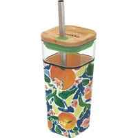 Quokka Liquid Cube Oranges Becher 540 ml aus Glas