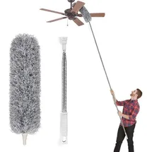 luxuskollektion Staubwedel Teleskopstange 254 cm Grau