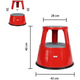 Dönges Rollhocker Metall rot