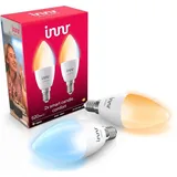 Innr Zigbee E14 LED, funktioniert mit Philips Hue*, smart Lampe warmweiß bis kaltweiß 2-er Pack