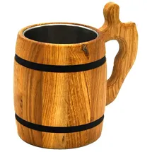 MyBer Bierkrug Holz 0,5 l