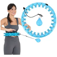 HMS Hula-Hoop-Reifen mit massagepunkten und Schwerkraftball HMS weiß|blau No