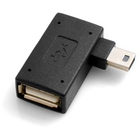 System-S USB Typ A Buchse auf Mini USB Stecker 90° OTG Host Cable Flash Drive Verbindung mit Extra Micro USB Anschluss für Smartphone Tablet PC