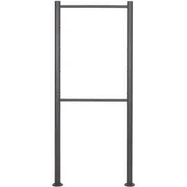 Wiltec Wiltec, Briefkasten Zubehör, Briefkasten Ständer 4fach Anthrazit 170x70cm Postkasten Standbriefkasten