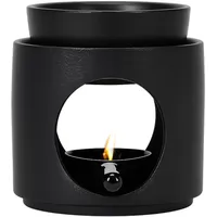 Duftlampe aus Keramik mit Teelichthalter, Duftlampe für Ätherische Öle, Aromalampe mit Kerzenlöffel, Räucherstövchen duftlampe für Duftwachs und Duftöl