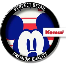 KOMAR Wandtattoo selbstklebendes Vlies - Mickey Oh Boy - Größe 125 x 125 cm (1 St), Künstler: Disney, rund und selbstklebend blau|rot