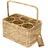 HMF Flaschenkorb geflochten aus Wasserhyazinthe 32 x 22 x 18 cm beige