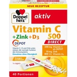 Queisser Doppelherz Vitamin C 500+Zink+D3 Depot Direct Pel.