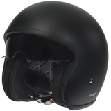 rueger-helmets Motorradhelm RC-590 Jethelm Custom Motorradhelm Chopper Chopper Motorrad Roller Helm ruegerRC-590 Matt Schwarz XS schwarz XS (53-54)