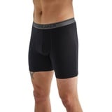 Icebreaker Boxershort Anatomica Long Merinowolle längerer Schnitt) Unterwäsche schwarz Herren