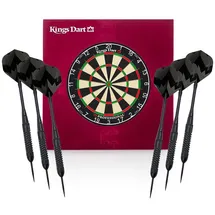 Kings Dart Dartscheibe Dart-Set Professional, Turnierqualität: passend für offizielle WDF-Dartturniere
