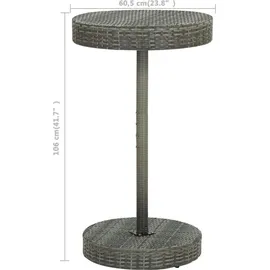 vidaXL Polyrattan Garten-Essgruppe 3-tlg. grau inkl. Kissen 3064760
