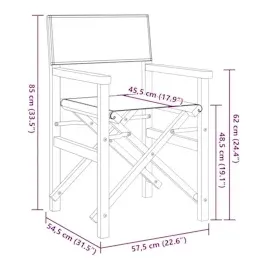 vidaXL Regiestühle 2 Stk. Klappbar Grau Massivholz Teak