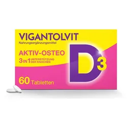 VIGANTOLVIT Osteo mit Vitamin D3 1000 I.E.,K2, Kalzium 60 St