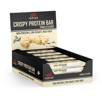 XXL Nutrition - Crispy Protein Bar - Proteinriegel, Eiweißriegel, Protein Riegel, Vegan Freundlich - Vanilla - 12 pack