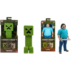 Große Minecraft-Actionfigur, 30 cm groß, vom Film inspiriert (Stile können abweichen), 1 Stück, sortiert