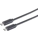 S-Conn USB-C auf USB-C 1 m Schwarz