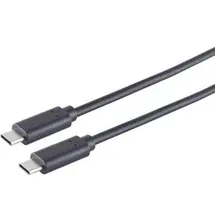 S-Conn USB-C auf USB-C 1 m Schwarz