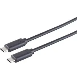 S-Conn USB-C auf USB-C 1 m Schwarz