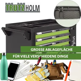 Trutzholm Werkstattwagen Stahl 84x74cm grün unbestückt