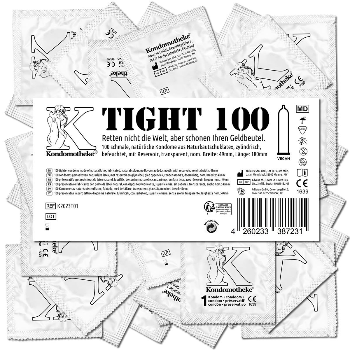 Kondomotheke *Tight* Kondome 100 St transparent