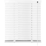 euroharry Jalousie Cordless-Schnurlos Aluminium Venetian Blind Alu Jalousie Rollo weiß 90 cm x 160 cm