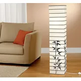 Reispapierlampe "Japan" weiß mit floralem Muster Papier Lampe chic 1212 Trango