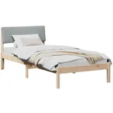 vidaXL Bettgestell 100 x 200 cm Braun/Grau