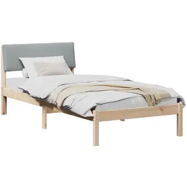 vidaXL Bettgestell 100 x 200 cm Braun/Grau